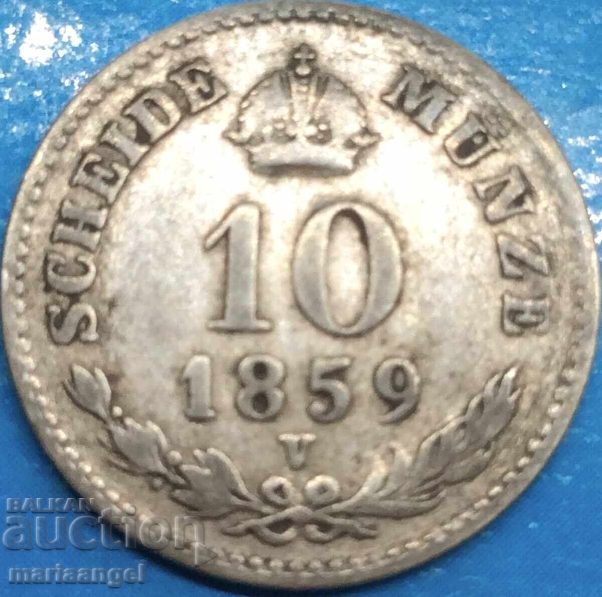 10 κρόιτσερ 1859 Αυστρία για Ιταλία V - Βενετία - 5 10 κρόιτσερ 1859 Αυστρία για Ιταλία V - Βενετία - 5