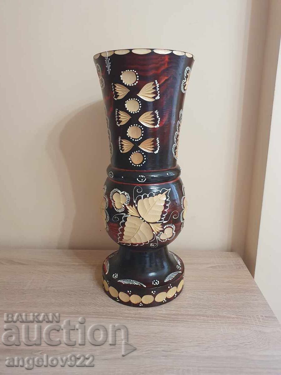 Large, solid wooden vase, handmade!!! with price 36.00 BGN | € 18.41 Large, solid wooden vase, handmade!!! with price 36.00 BGN | € 18.41