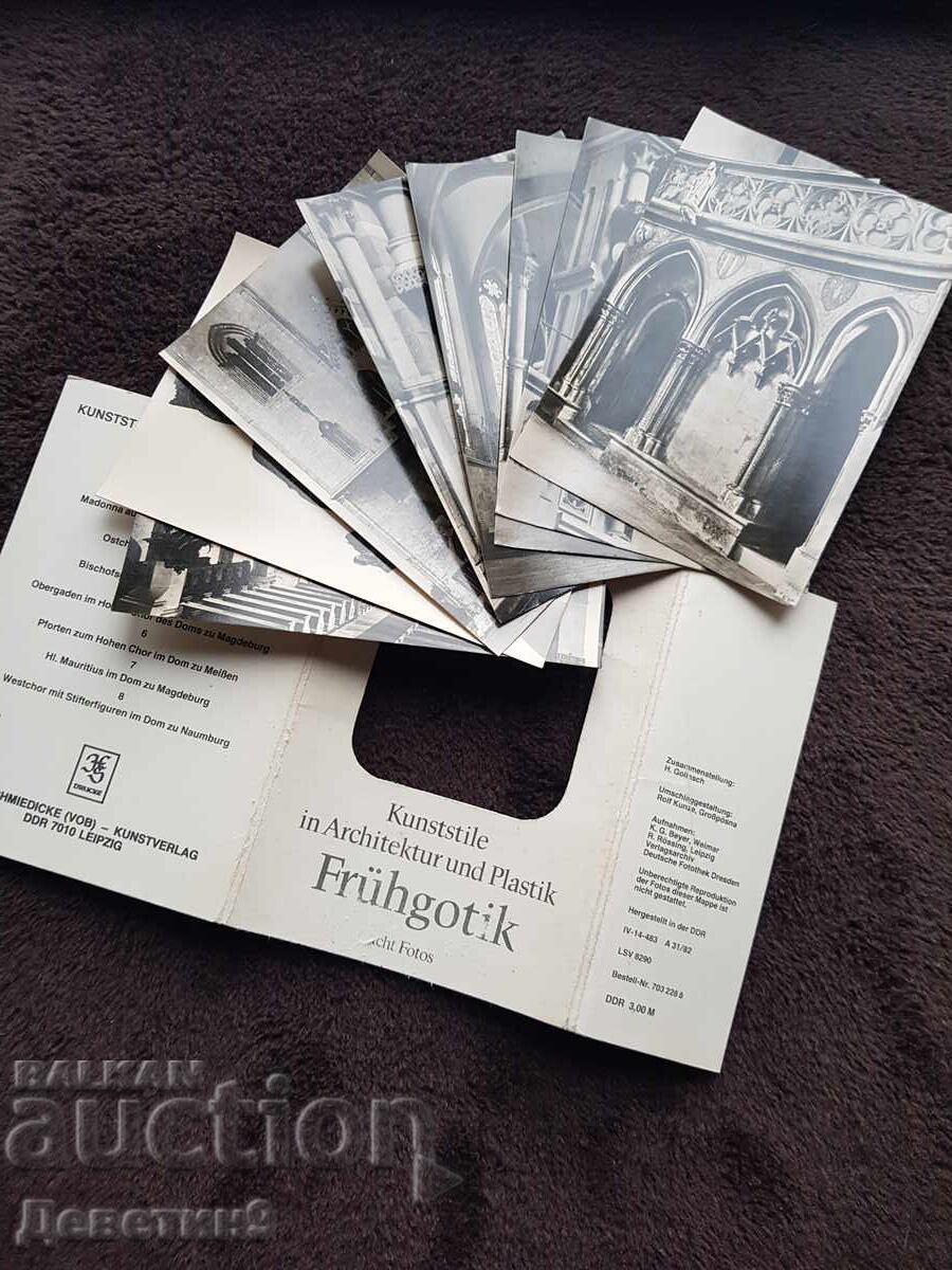 Licitație Gotica timpurie - Arhitect vechi. album foto (8 fotografii alb-negru)