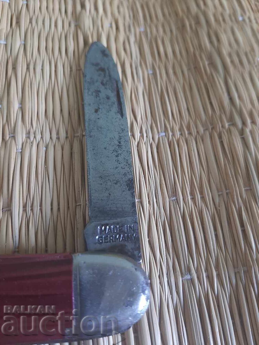 Original German Folding Knife - Vintage Model with Red Handle with price 15.00 BGN | € 7.67