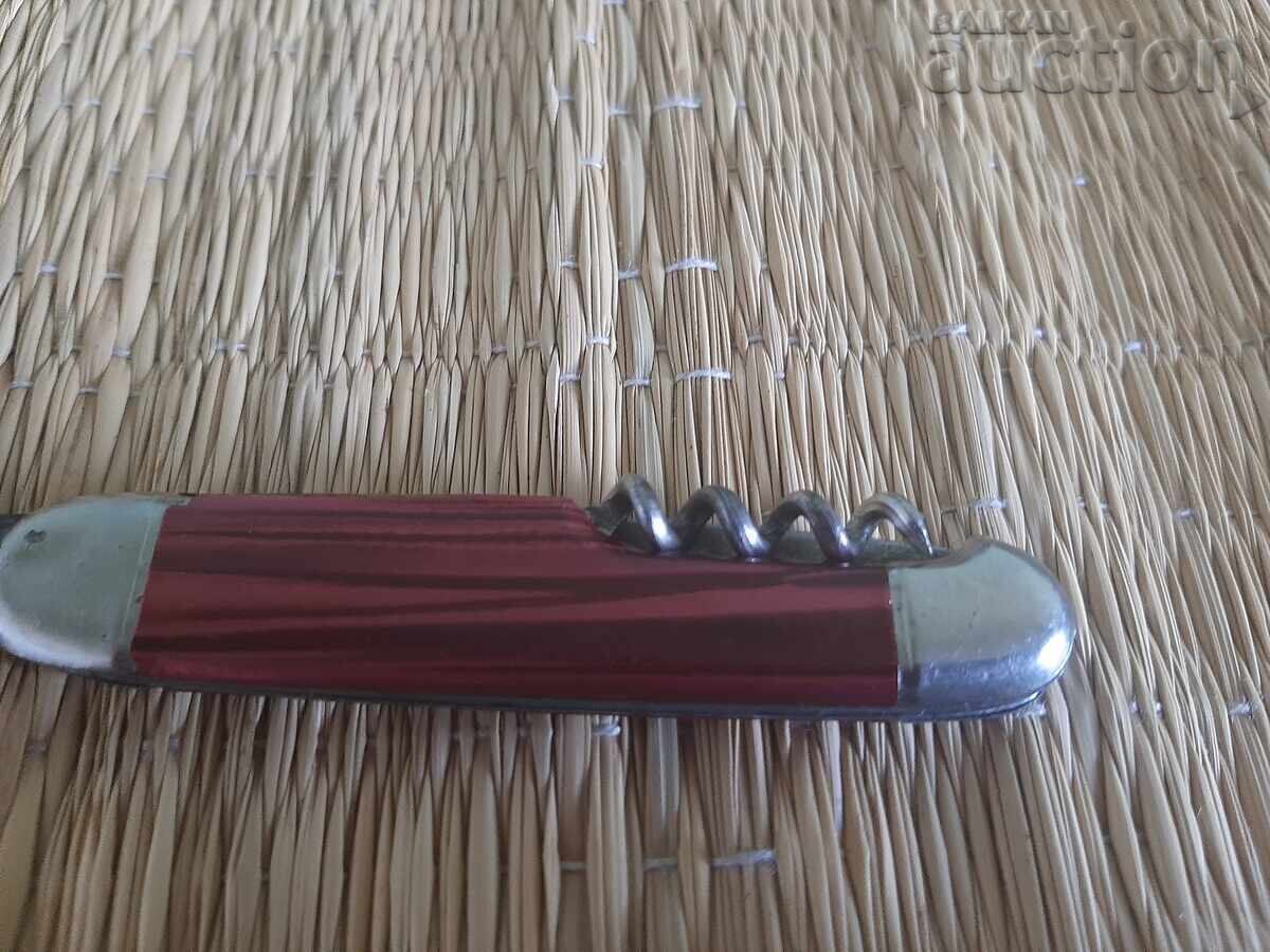 Auction  Original German Folding Knife - Vintage Model with Red Handle