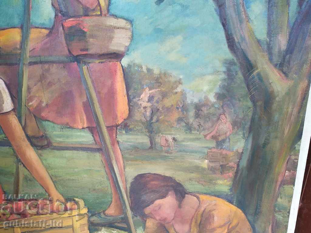 Licitație Tablou, „Livada de mere”, perioada socială, 132x102 cm. Licitație Tablou, „Livada de mere”, perioada socială, 132x102 cm.