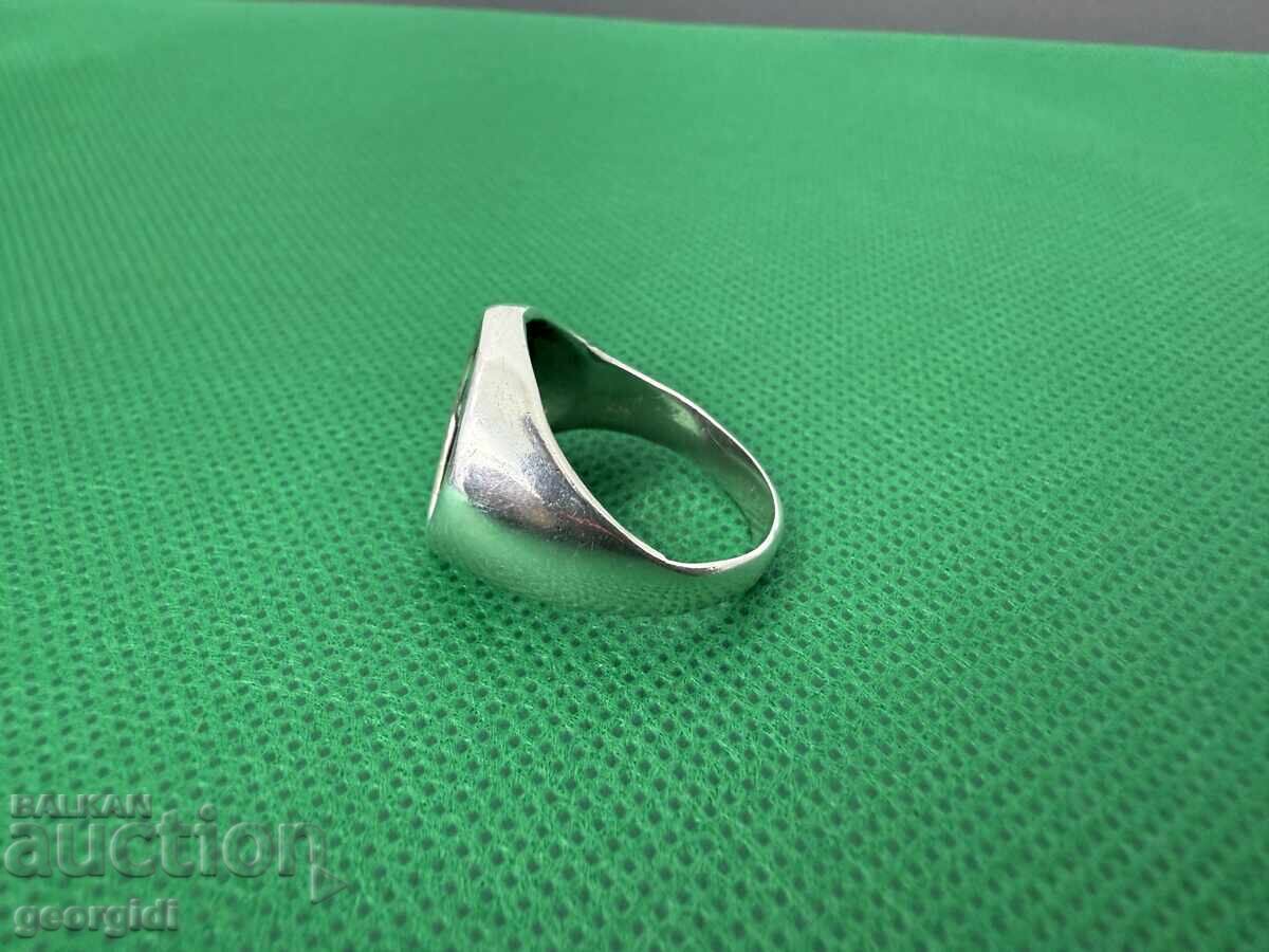 Auction Silver ring with Alexander the Great №7450 Auction Silver ring with Alexander the Great №7450