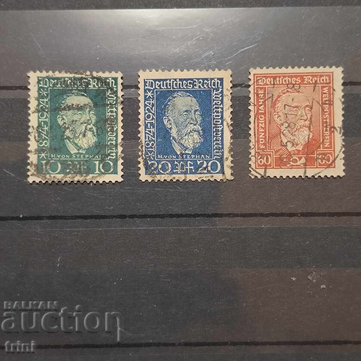 Germania Reich 1924. Uniunea Poștală Universală și Von Stephan