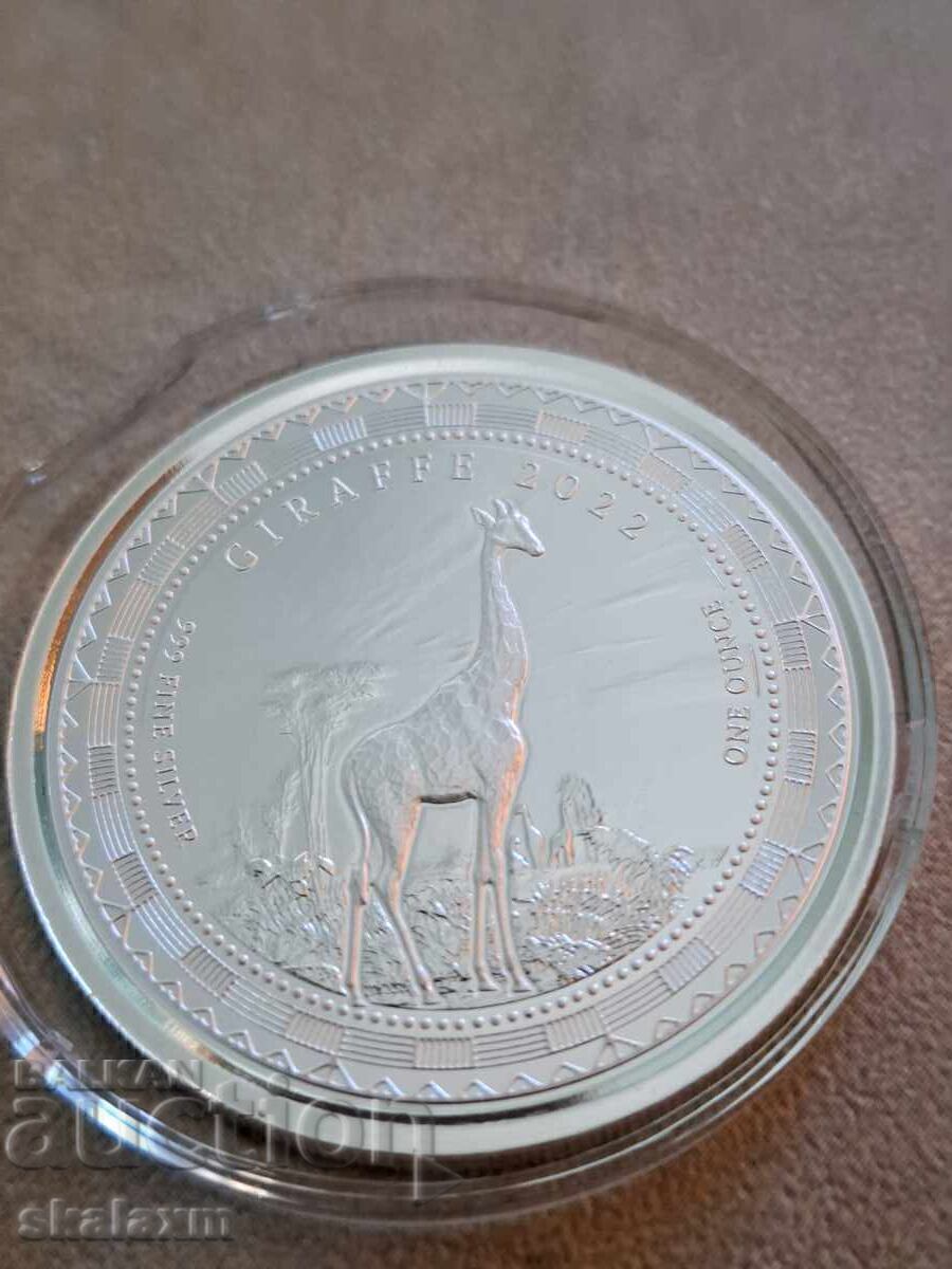 Livrarea Argint 1 oz. Girafă Livrarea Argint 1 oz. Girafă