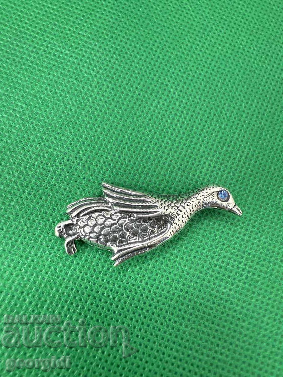 Broșă de argint cu pasăre - Tetraogallus / Cocoș de munte. Nr. 7452 cu preț 60.00 BGN | € 30.68 Broșă de argint cu pasăre - Tetraogallus / Cocoș de munte. Nr. 7452 cu preț 60.00 BGN | € 30.68