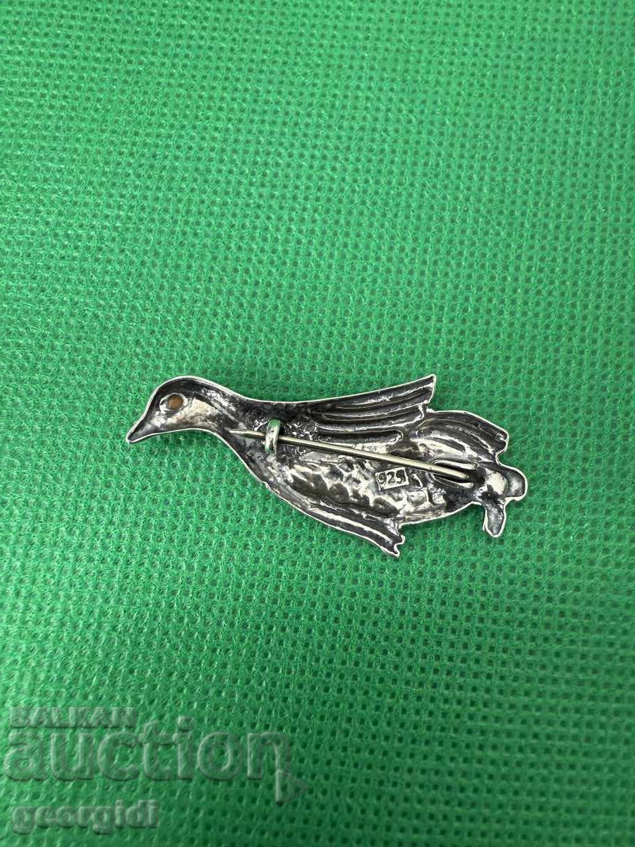 Licitație Broșă de argint cu pasăre - Tetraogallus / Cocoș de munte. Nr. 7452 Licitație Broșă de argint cu pasăre - Tetraogallus / Cocoș de munte. Nr. 7452