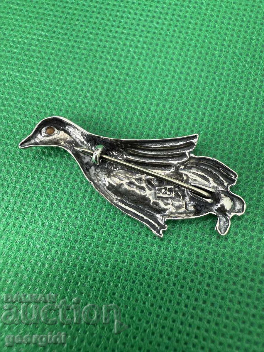 Livrarea Broșă de argint cu pasăre - Tetraogallus / Cocoș de munte. Nr. 7452 Livrarea Broșă de argint cu pasăre - Tetraogallus / Cocoș de munte. Nr. 7452