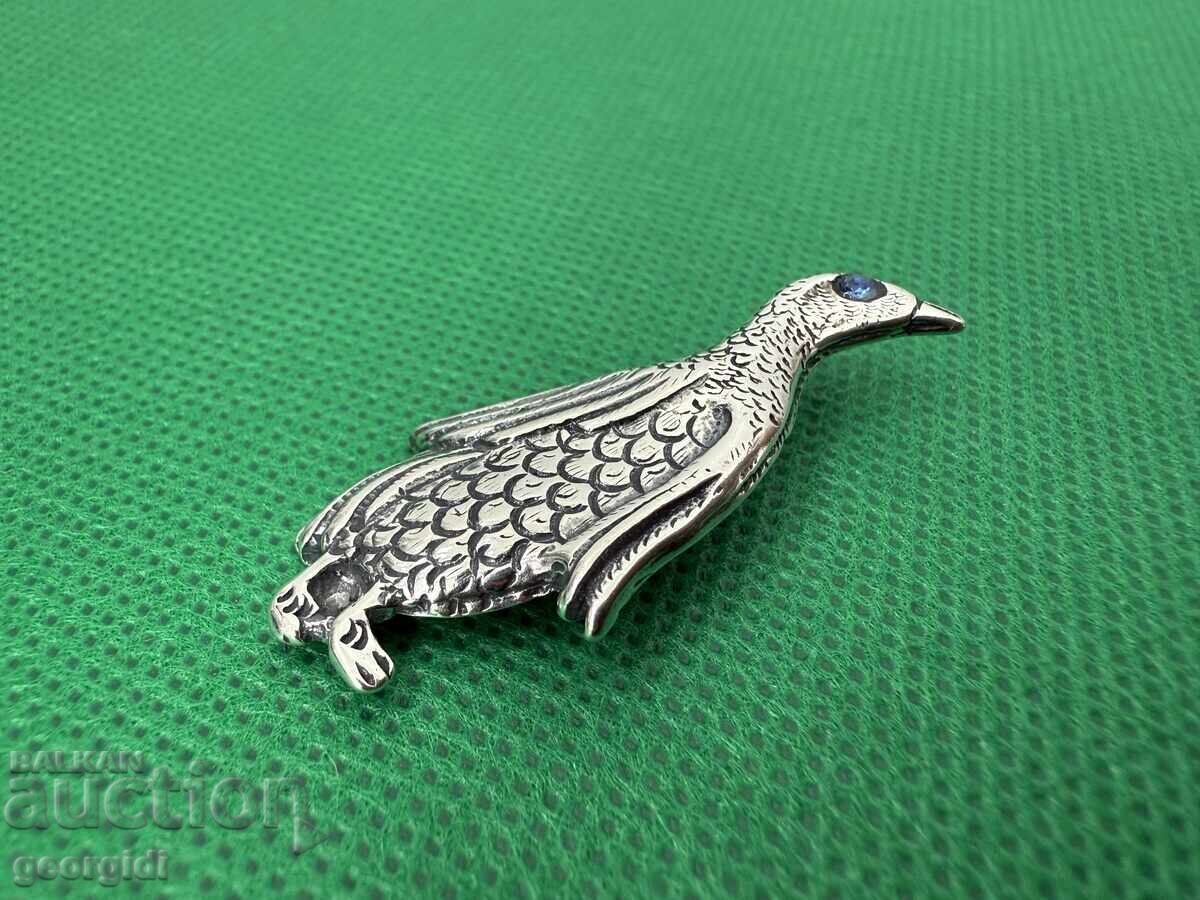 Broșă de argint cu pasăre - Tetraogallus / Cocoș de munte. Nr. 7452 - 6 Broșă de argint cu pasăre - Tetraogallus / Cocoș de munte. Nr. 7452 - 6