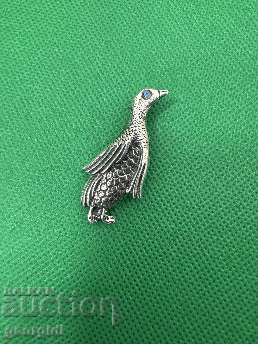 Broșă de argint cu pasăre - Tetraogallus / Cocoș de munte. Nr. 7452 Broșă de argint cu pasăre - Tetraogallus / Cocoș de munte. Nr. 7452