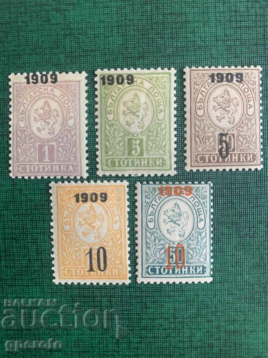 1909 - Clean series (gum and philatelic hinges) 1909 - Clean series (gum and philatelic hinges)