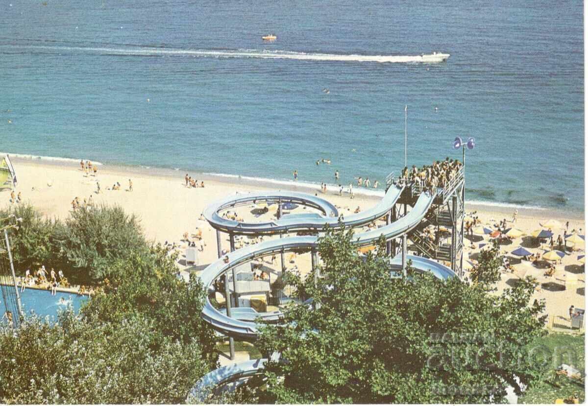 Παλιά καρτ ποστάλ - Χρυσή Ακτή, Η παραλία