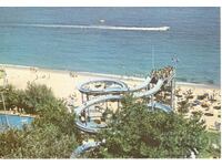 Παλιά καρτ ποστάλ - Χρυσή Ακτή, Η παραλία