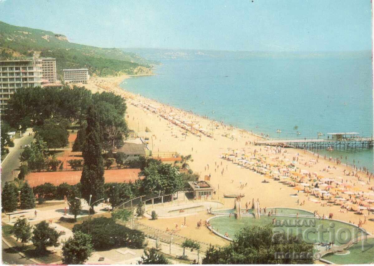 Carte poștală veche - Nisipurile de Aur, Plaja Carte poștală veche - Nisipurile de Aur, Plaja