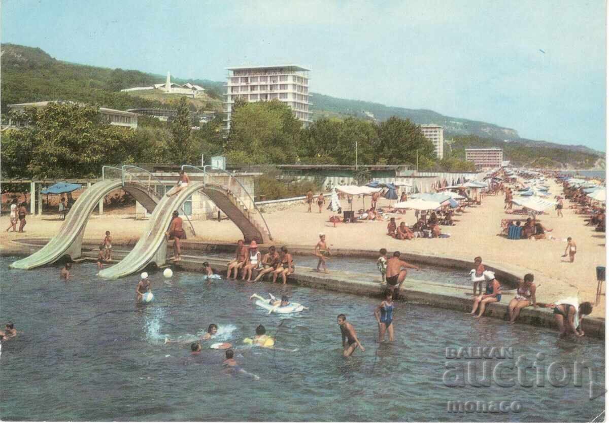 Old postcard - Golden Sands, The Beach Old postcard - Golden Sands, The Beach