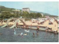 Παλιά καρτ ποστάλ - Χρυσή Ακτή, Η παραλία