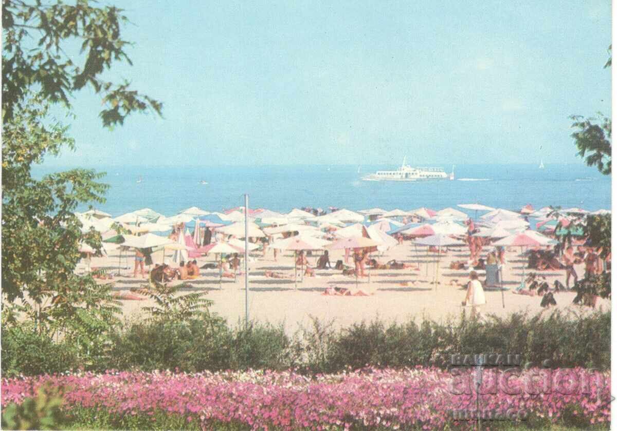 Παλιά καρτ ποστάλ - Χρυσή Ακτή, Η παραλία