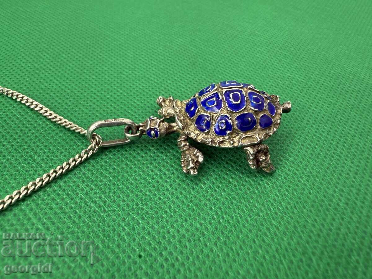 Old silver jewelry / figure / turtle. №7453 with price 160.00 BGN | € 81.81 Old silver jewelry / figure / turtle. №7453 with price 160.00 BGN | € 81.81