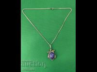 Old silver jewelry / figure / turtle. №7453