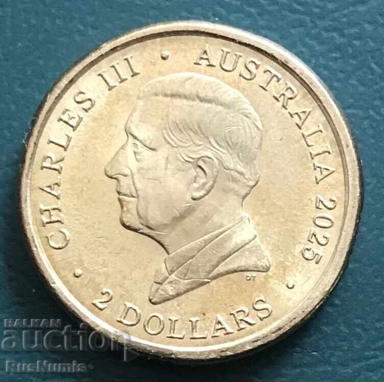 Australia. 2 Dollars 2025. Australian Open. Men with price 25.00 BGN | € 12.78 Australia. 2 Dollars 2025. Australian Open. Men with price 25.00 BGN | € 12.78
