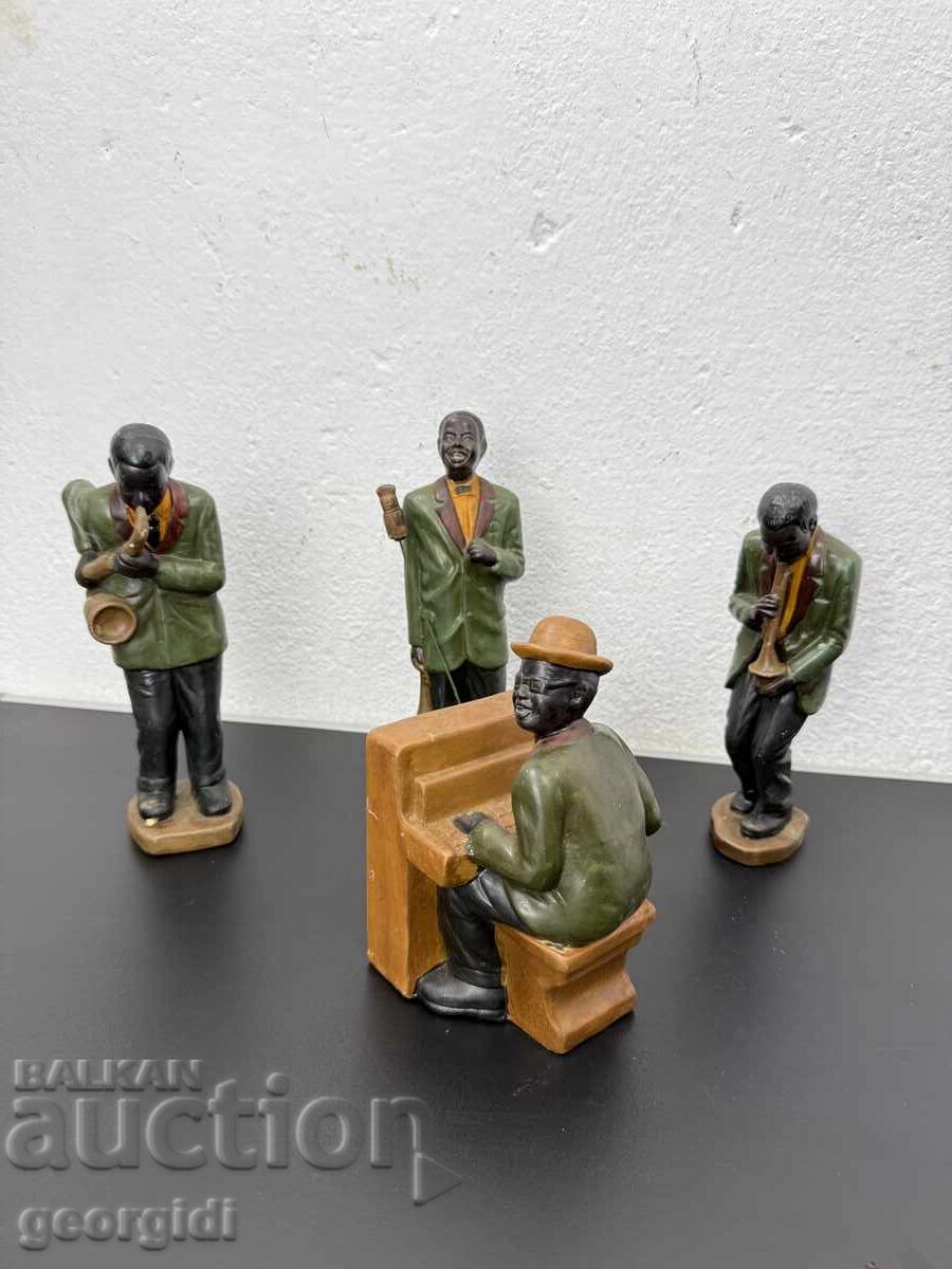 Комплект от керамични джаз музиканти. №7456 Комплект от керамични джаз музиканти. №7456