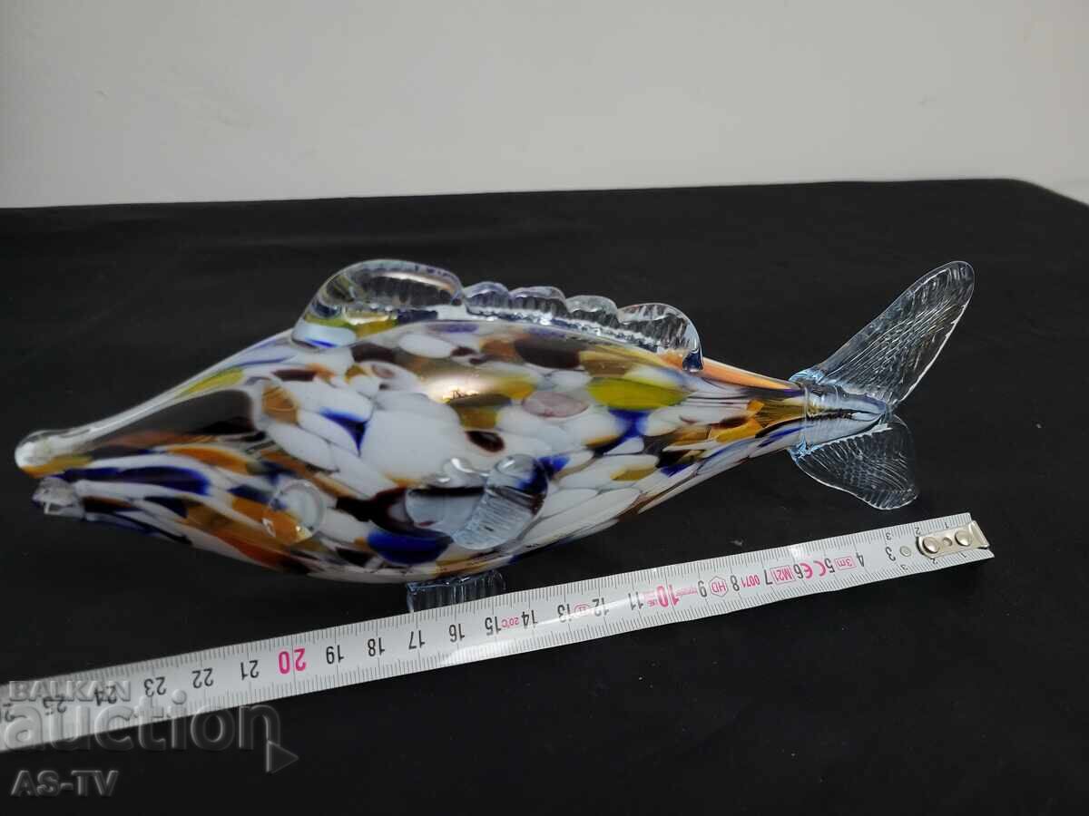 Δημοπρασία Γυάλινο ψάρι, φυσητό γυαλί