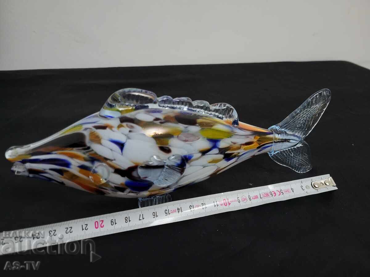 Δημοπρασία Γυάλινο ψάρι, φυσητό γυαλί