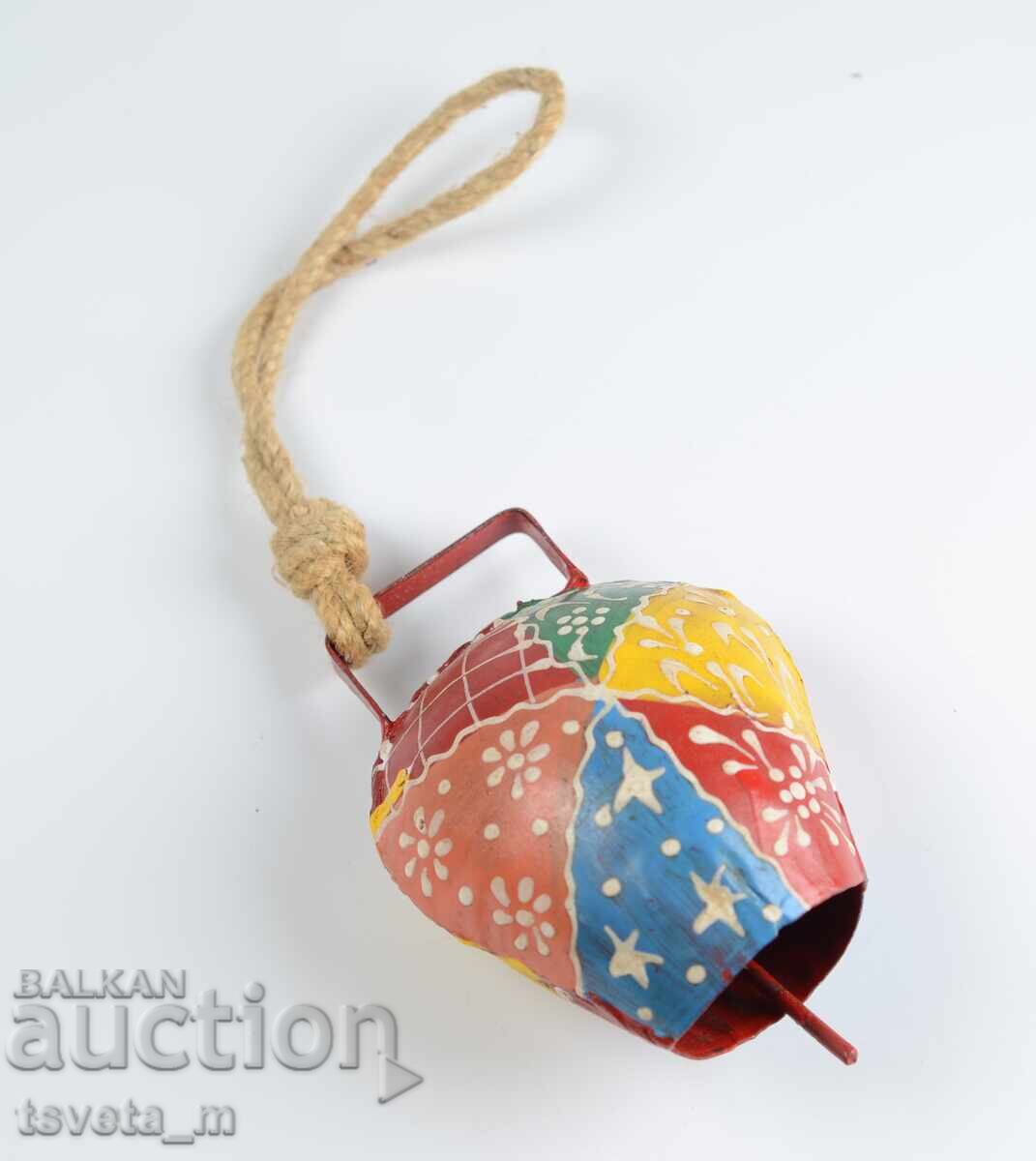Clopot colorat pictat manual, clopoțel de clopot