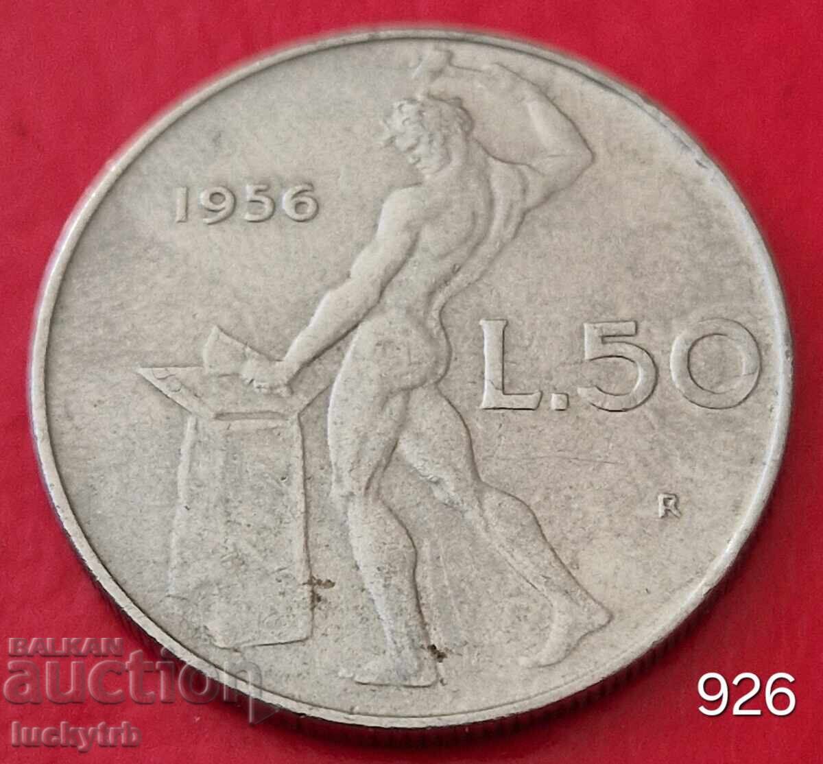 50 Lire 1956 - Italy 50 Lire 1956 - Italy