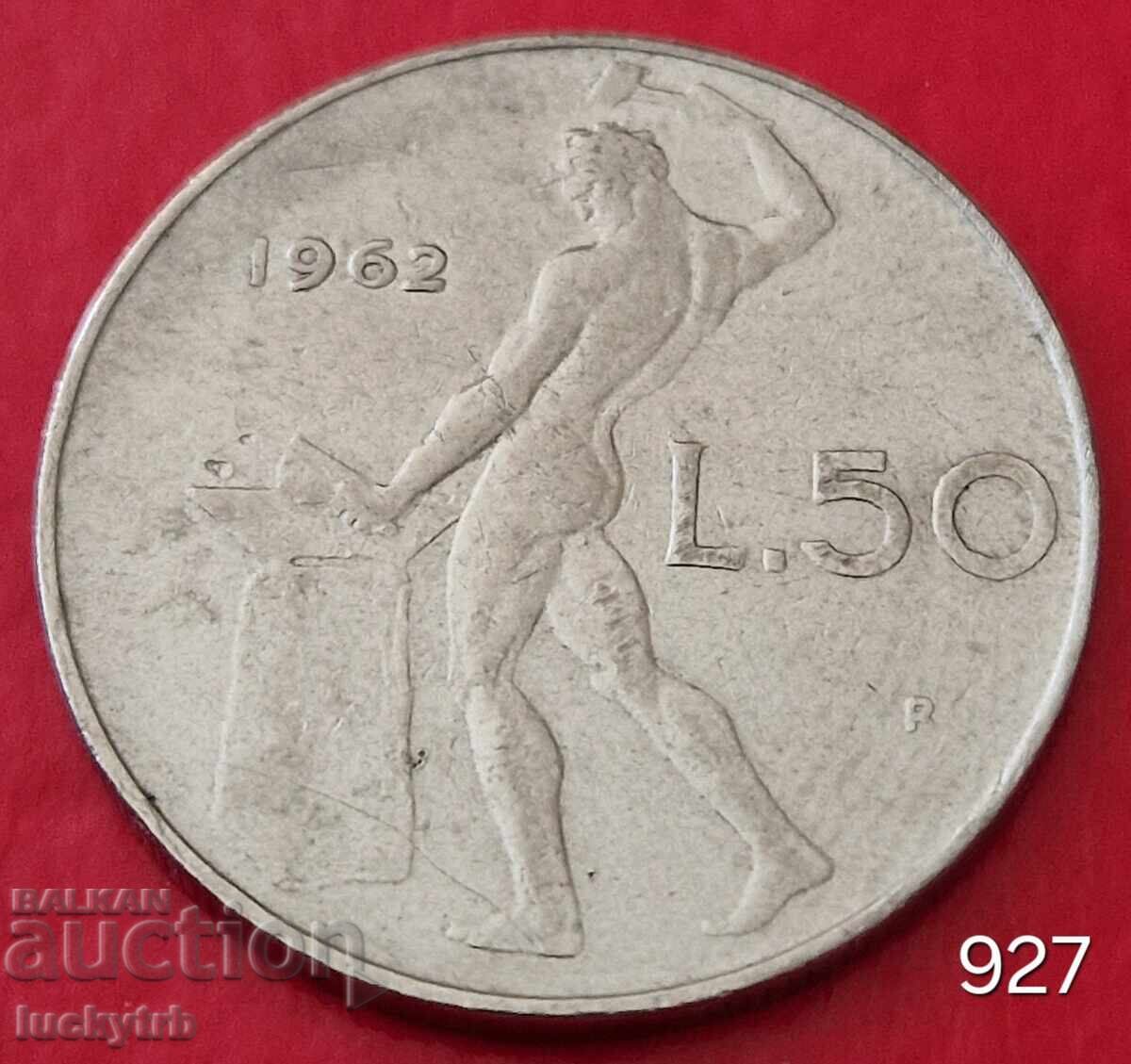 50 Lire 1962 - Italy 50 Lire 1962 - Italy