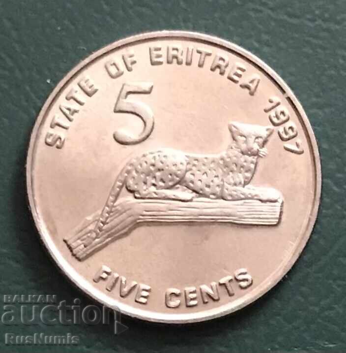 Eritrea. 5 cents 1991 UNC. with price 3.50 BGN | € 1.79