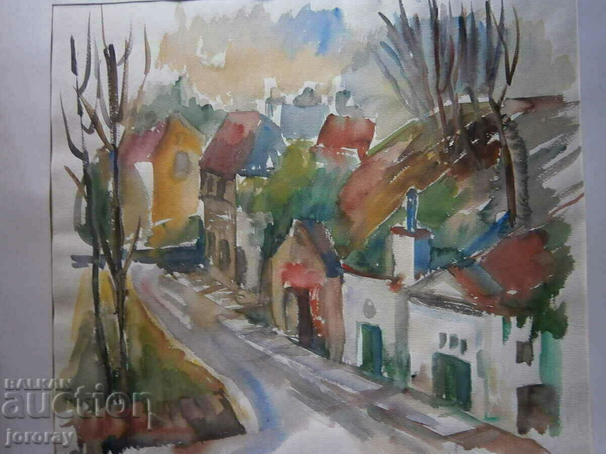 Auction Master watercolor 52x47cm Auction Master watercolor 52x47cm