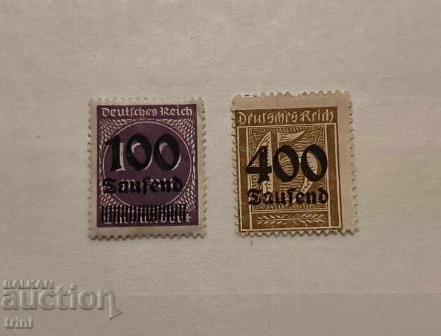 Германия райх 1823 г. надпечатки Германия райх 1823 г. надпечатки