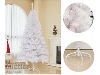 Christmas Snowy white or green fir tree with pine cones + plastic base