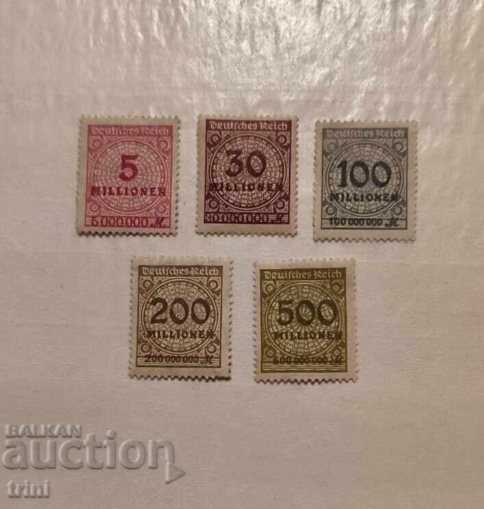 Германия райх 1823 г. надпечатки