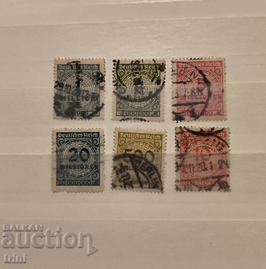 Германия райх 1823 г. надпечатки