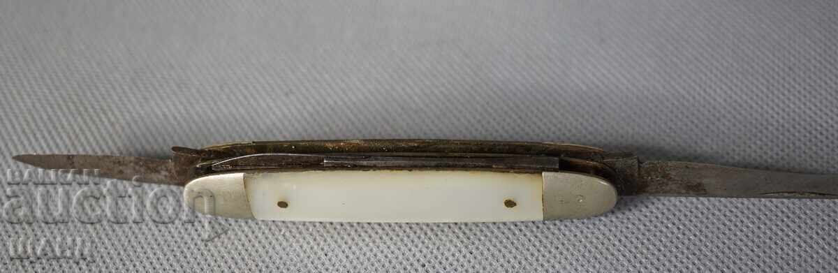 Delivery of WII WAR Folding Knife OLD POCKET KNIFE - MOTHER OF PEARL