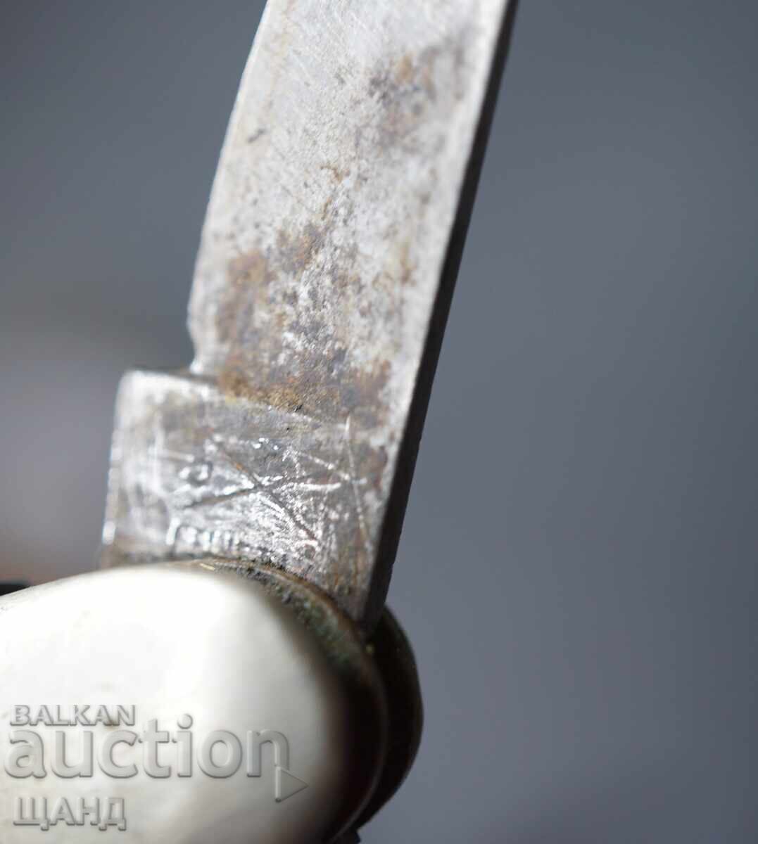 WII WAR Folding Knife OLD POCKET KNIFE - MOTHER OF PEARL - 5