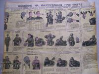 Placă veche Utilizare mască de gaze cu filtru