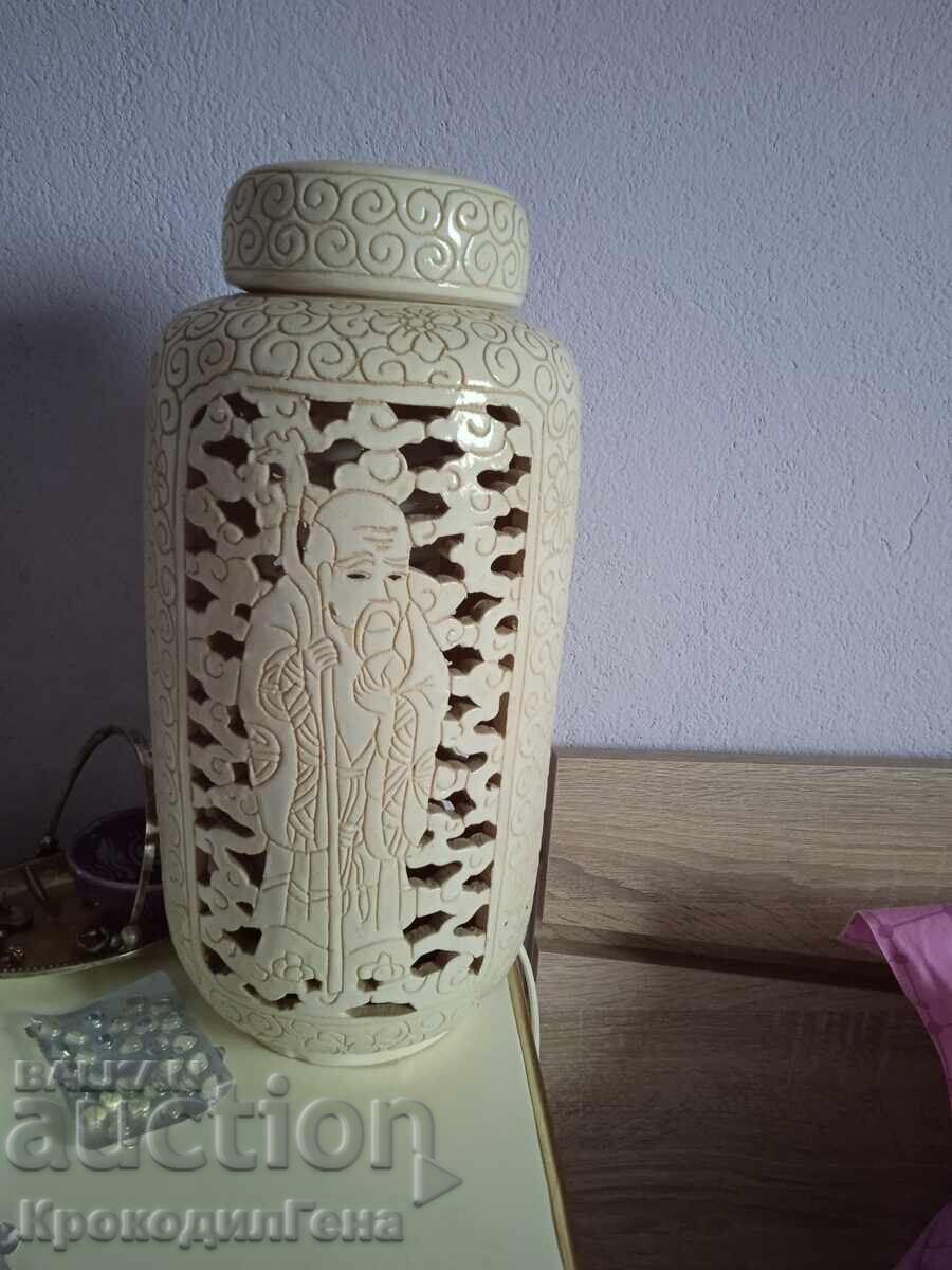 Бяла керамична лампа - 5