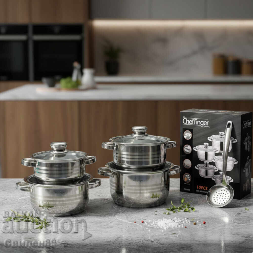 Delivery of Cheffinger 10-Piece Cookware Set - Always Delicious Food