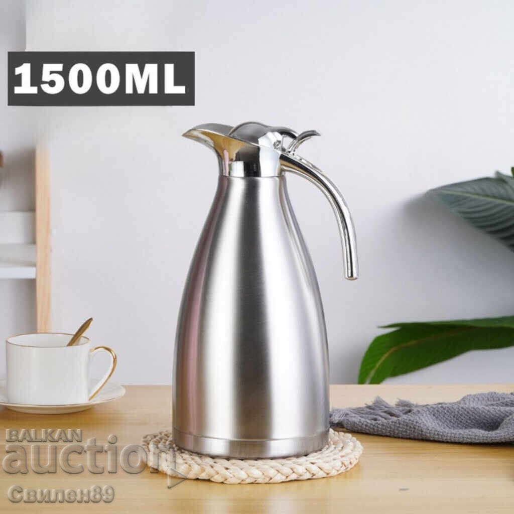 Σετ από 2 θερμός Cheffinger 1L + 1.5L ασημένιο τσαγιέρα - 5