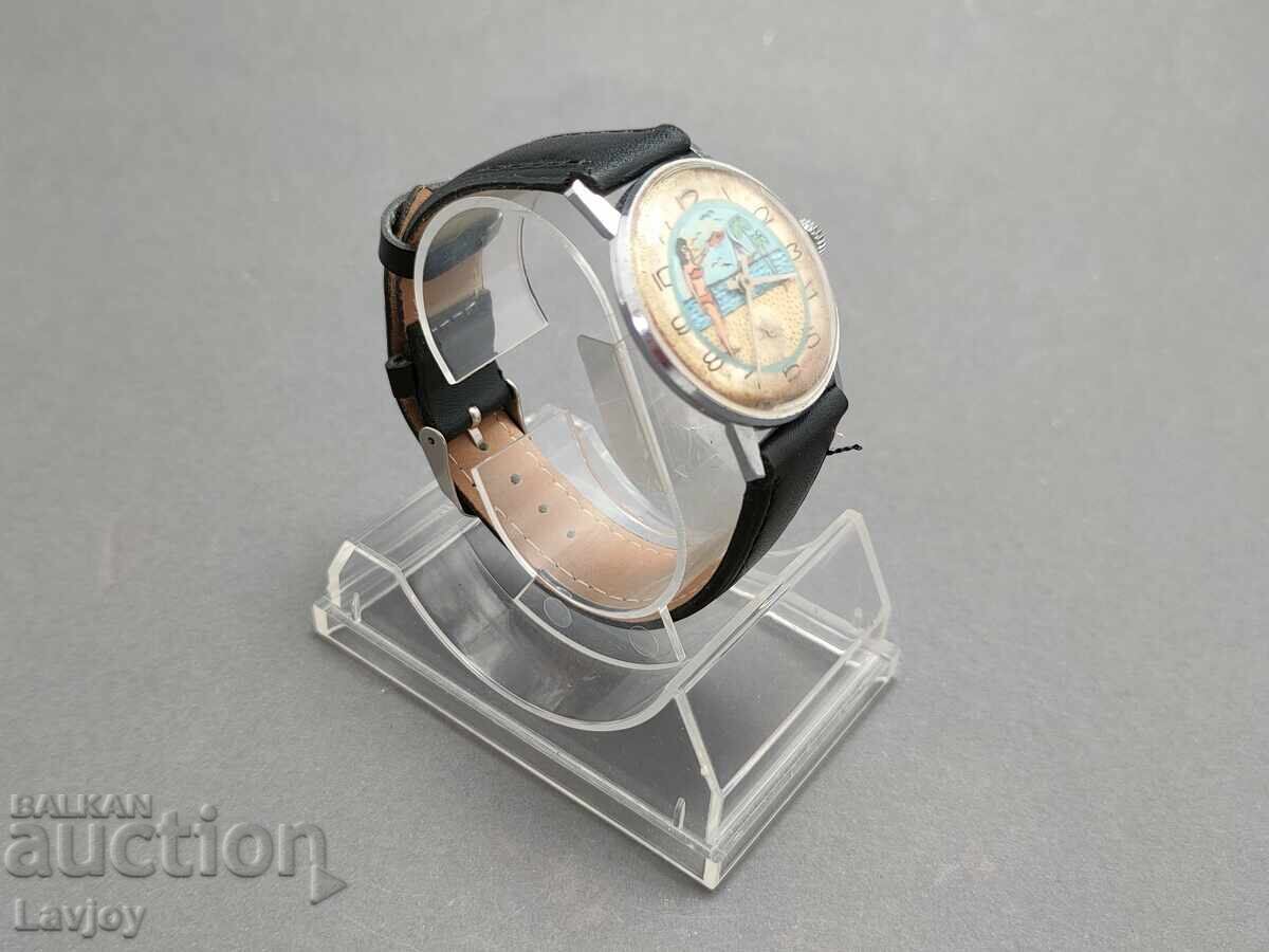 Παράδοση Ρολόι χειρός Raketa με ζωγραφισμένο καντράν