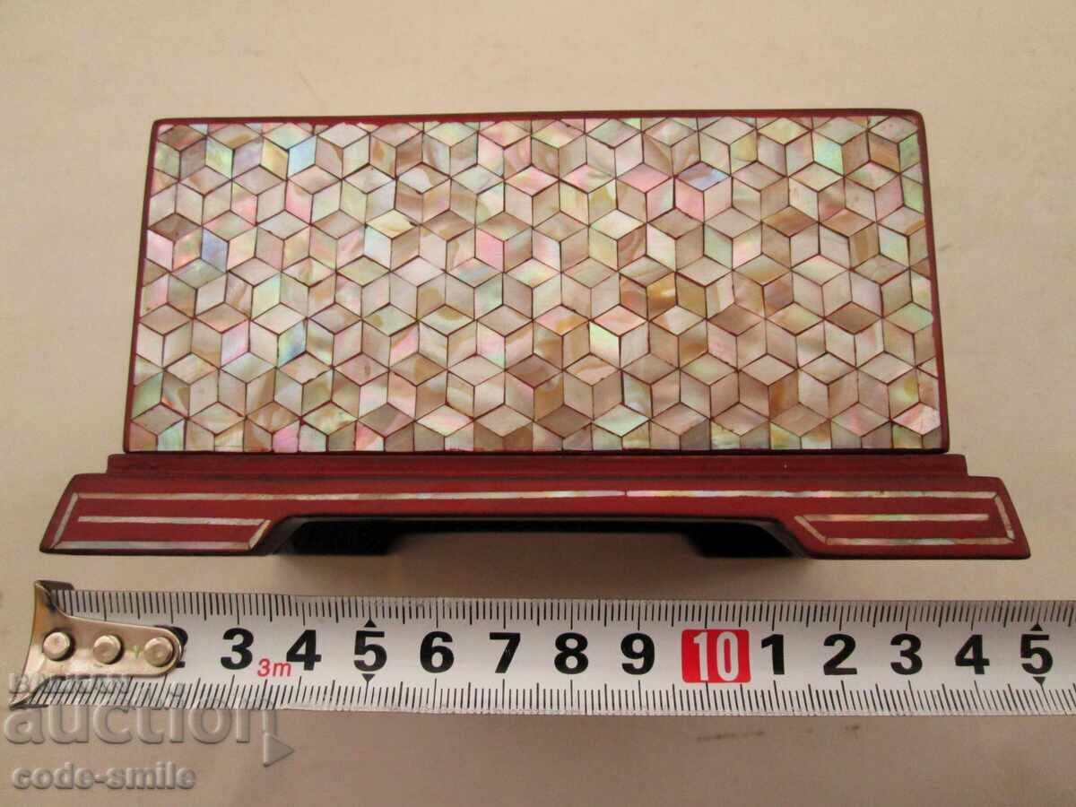 Old mother-of-pearl jewelry box with rich mother-of-pearl inlay with price 150.00 BGN | € 76.69