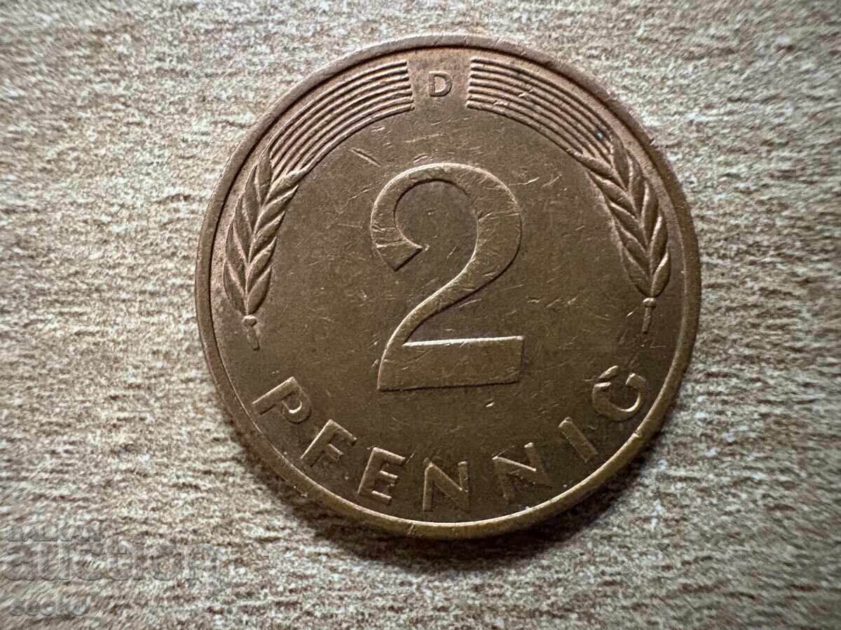 Germany - 2 Pfennig (1981) - D Germany - 2 Pfennig (1981) - D