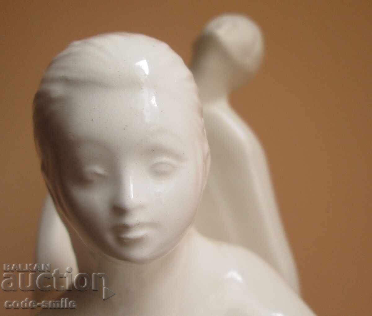 Figurină mare din porțelan, compoziție "Mamă și fiică" - 5 Figurină mare din porțelan, compoziție "Mamă și fiică" - 5