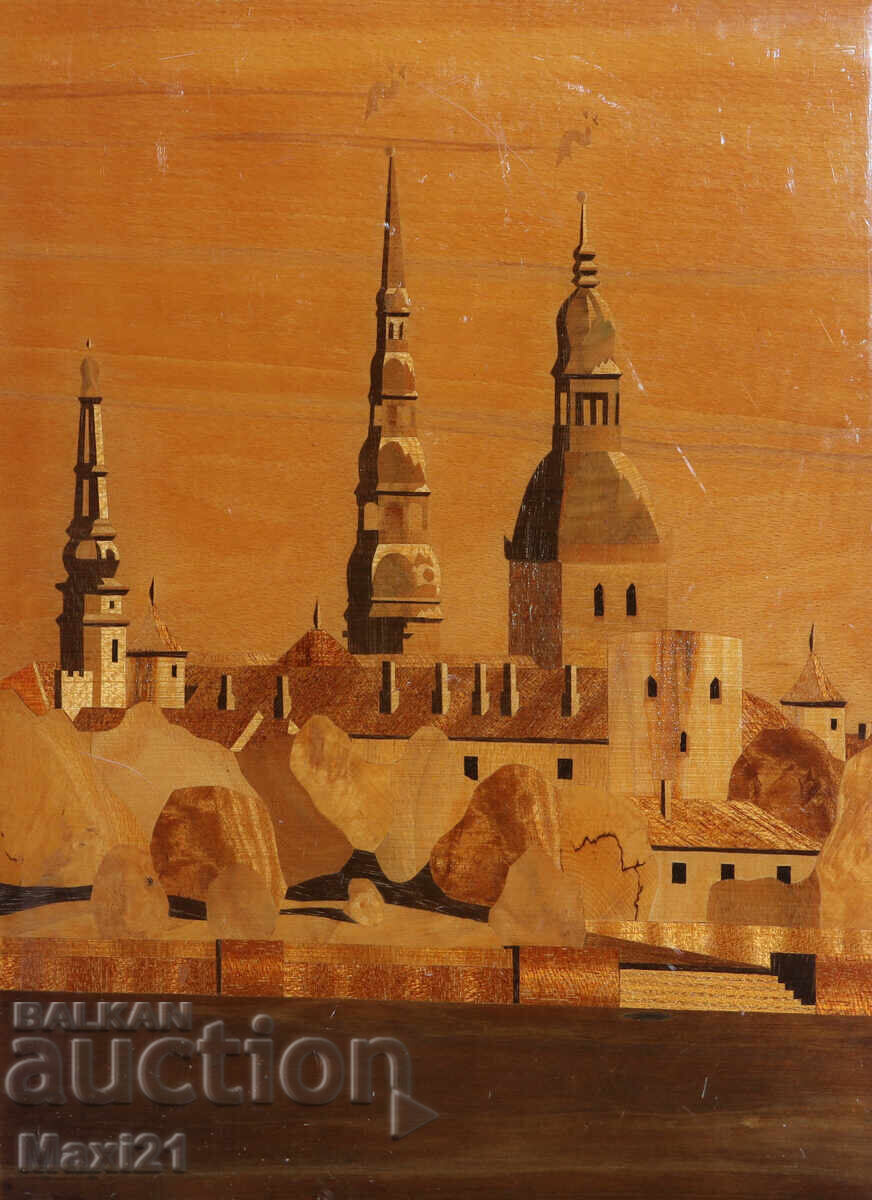 Δημοπρασία Πίνακας τοίχου, ξύλινο πάνελ, ΕΣΣΔ, ένθετο