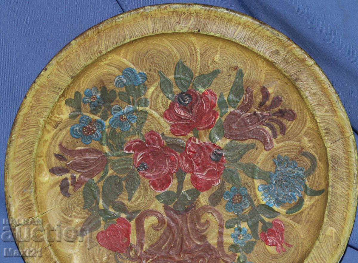 Delivery of Decorative hand-painted wooden plate, still life