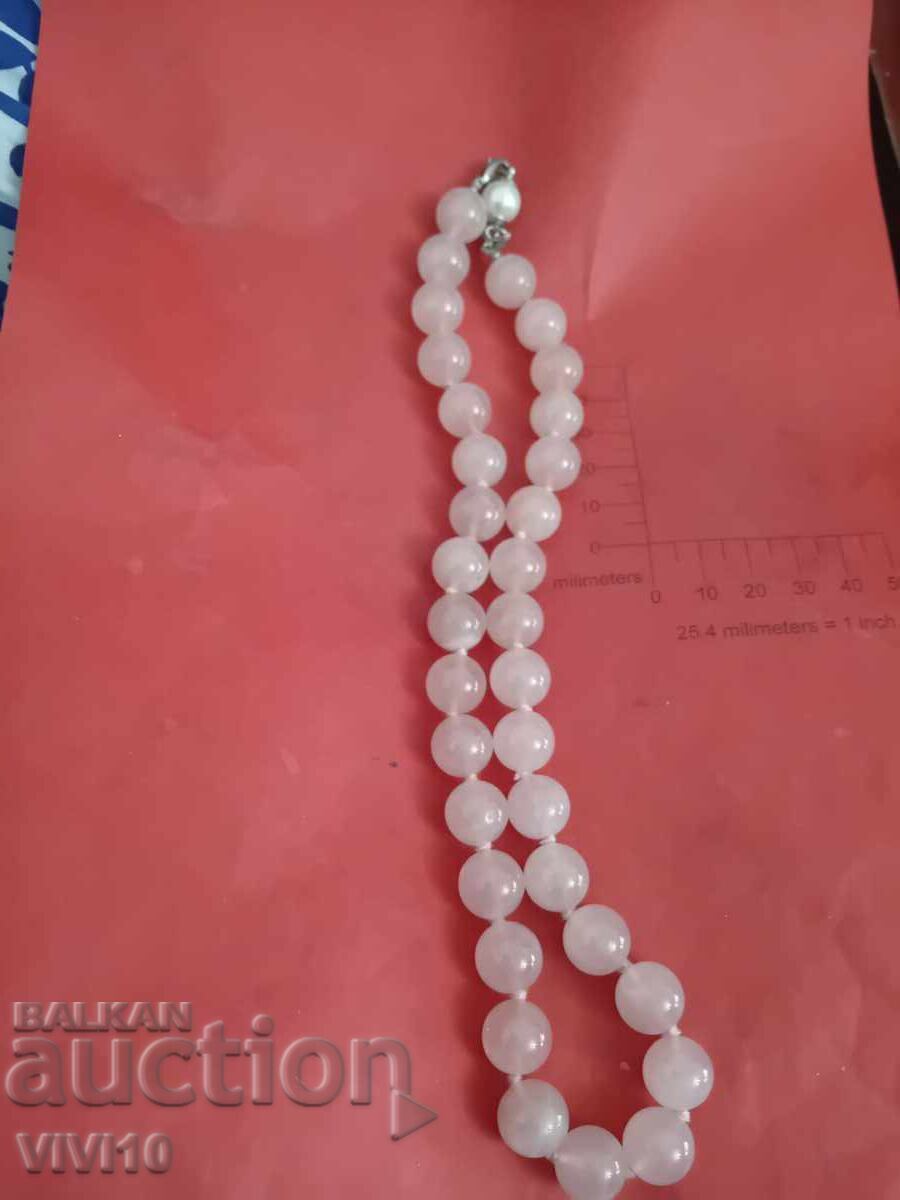 Antique Rose Quartz Necklace