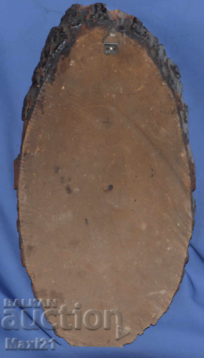 Antique oil painting on wood - 7